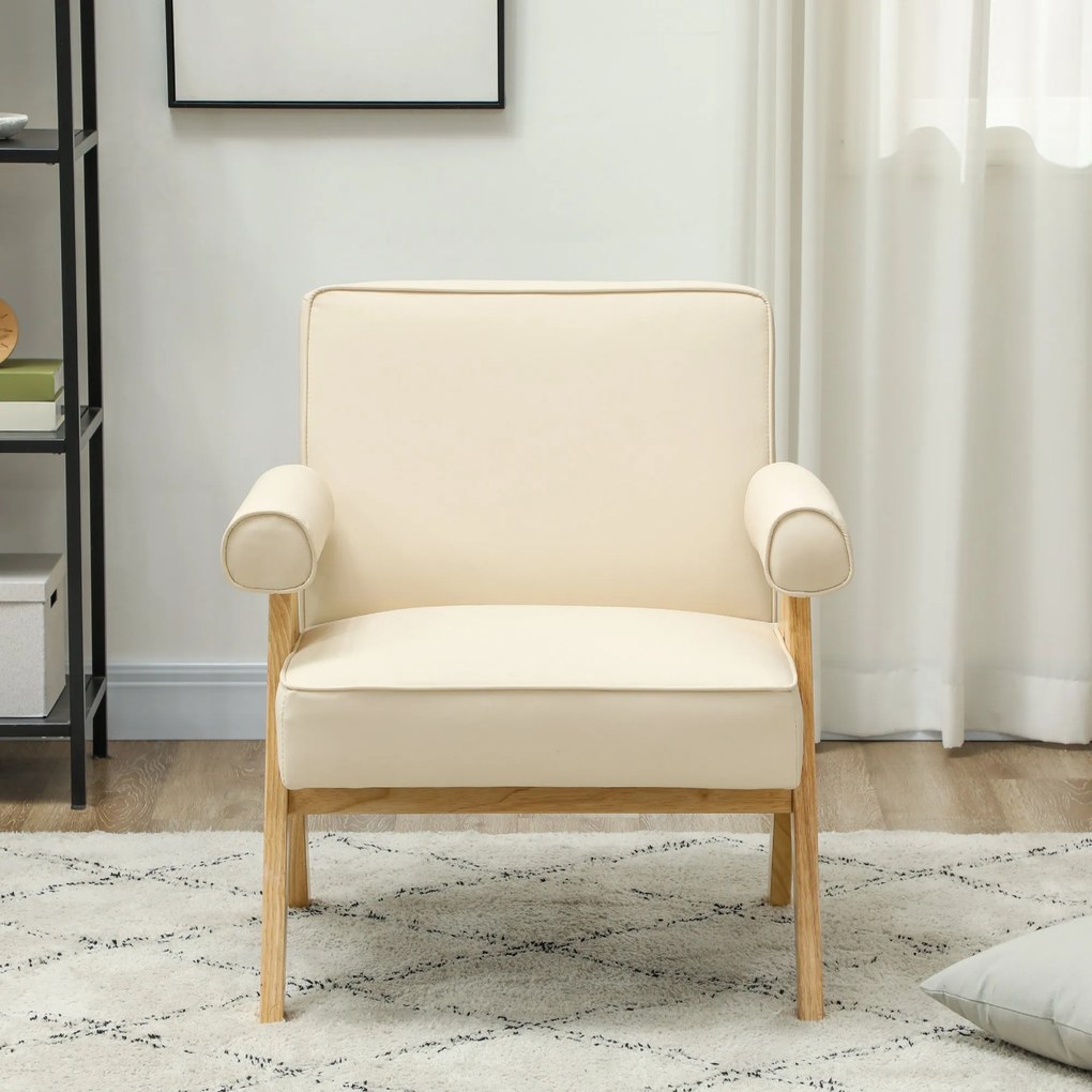 Poltrona Nórdica "Freja" – 73x70x80 cm – Creme