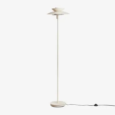 Candeeiro De Pé Em Ferro Alicia Beige Creme - Sklum