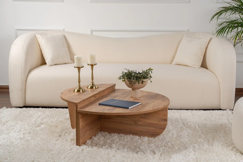 Mesa de Café Orion - Cor Pinho Atlântico - 90x30x60cm e 85x35x30cm