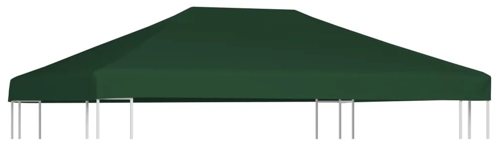 Cobertura de gazebo 310 g/m² 4x3 m verde