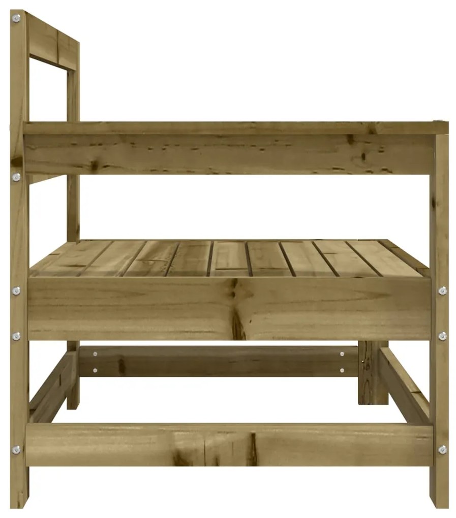 Sofás de canto para jardim 2 pcs madeira de pinho impregnada