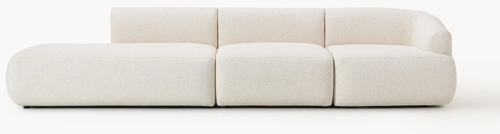 Chaise longue modular em bouclé Sofia (4 lugares)