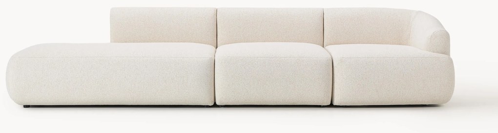 Módulo chaise longue em bouclé Sofia (2 lugares)