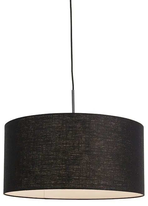 Candeeiro de suspensão moderno preto com cúpula preta 50 cm - Combi 1 Moderno