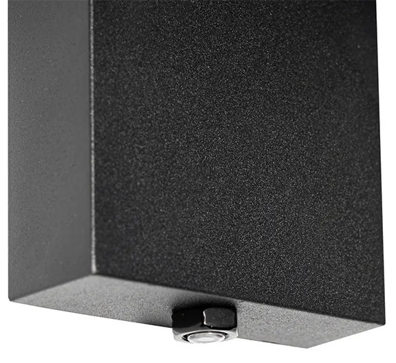 Lanterna de parede exterior preta IP44 com sensor crepuscular - Charlois