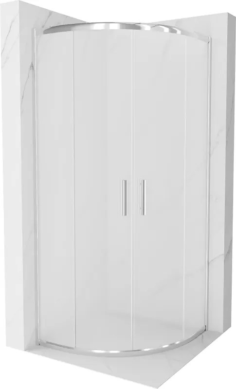 Mexen Rio cabine de duche semicircular 70 x 70 cm, fosco, cromado - 863-070-070-01-30