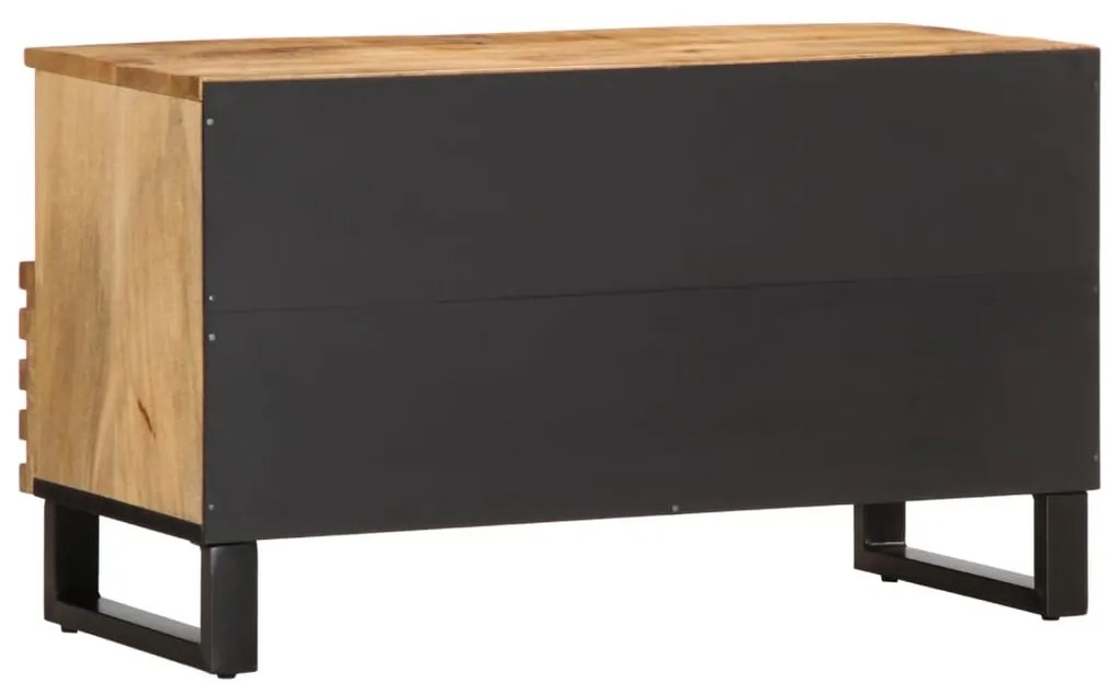 Móvel de TV 80x34x46 cm madeira de mangueira áspera maciça