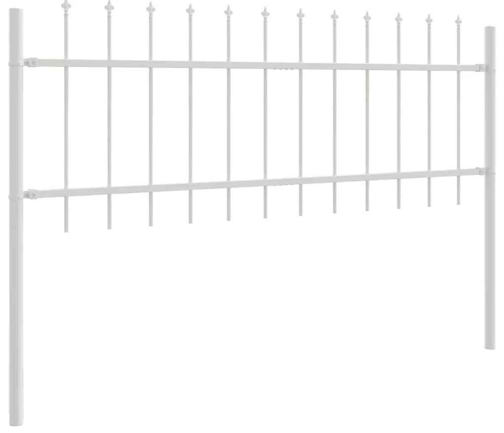 Cerca para Jardim Branco 5.1 x 1 m Aço revestido a pó