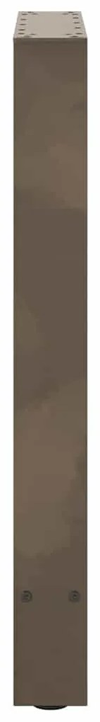 Pés para mesa de jantar em aço natural, 2 peças, 50x(72-73) cm, aço