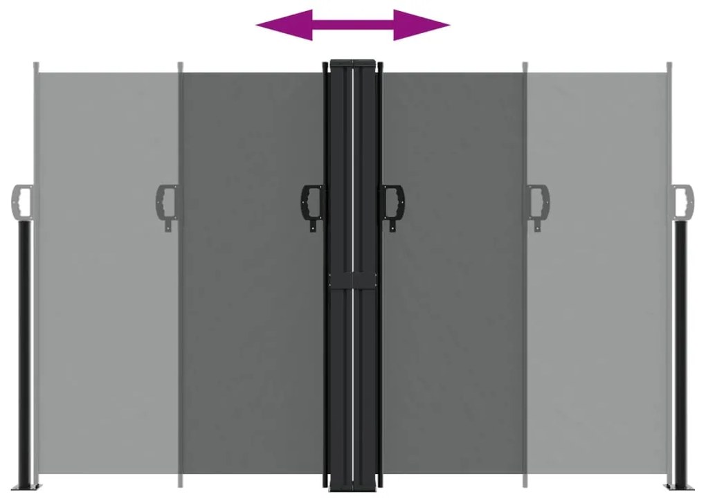 Toldo lateral retrátil 160x1200 cm antracite