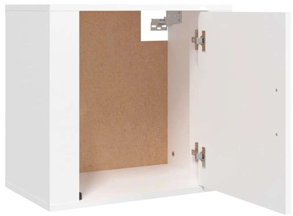 Mesa de cabeceira de parede 50x30x47 cm branco