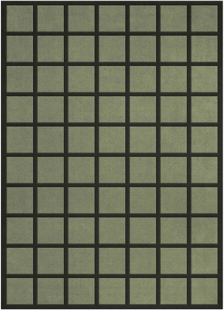 Tapete em lã artesanal de pelo comprido Avenue Checked