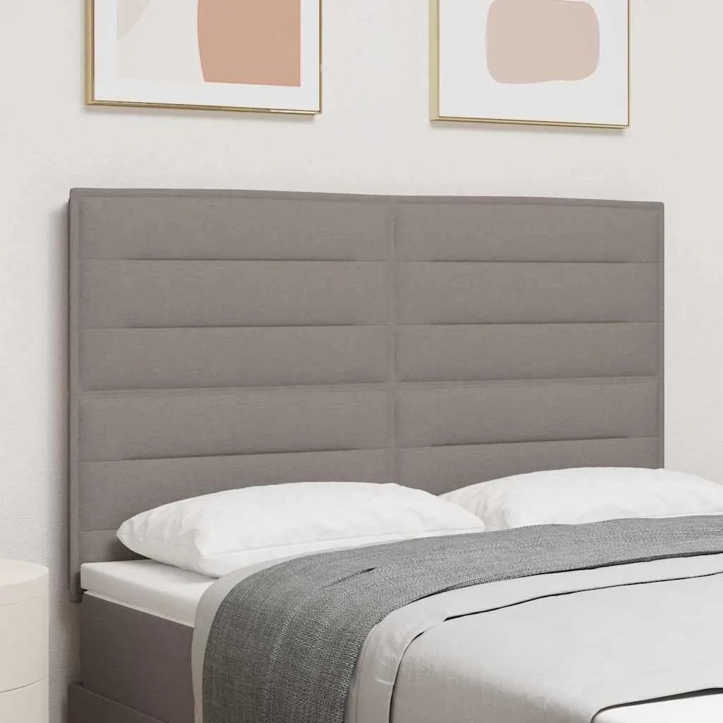 vidaXL Cabeceira Altura Ajustável Cinzento-acastanhado 160 cm tecido