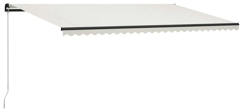 vidaXL Toldo retrátil manual 600x300 cm cor creme