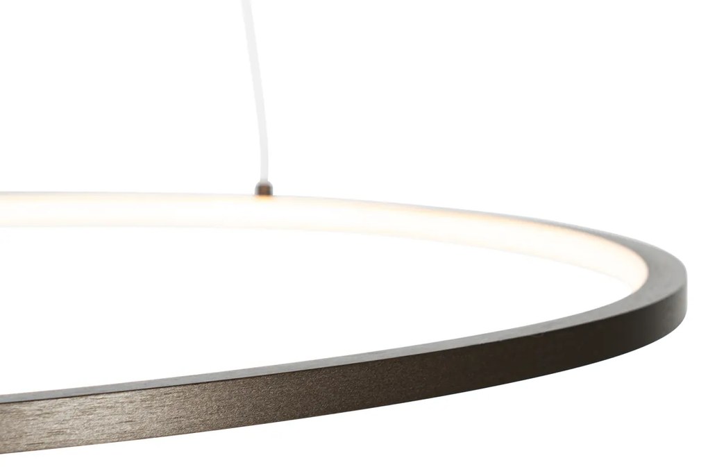 Candeeiro Pendente Design Bronze 72 cm com LED dimmer 3 níveis - Rowan
