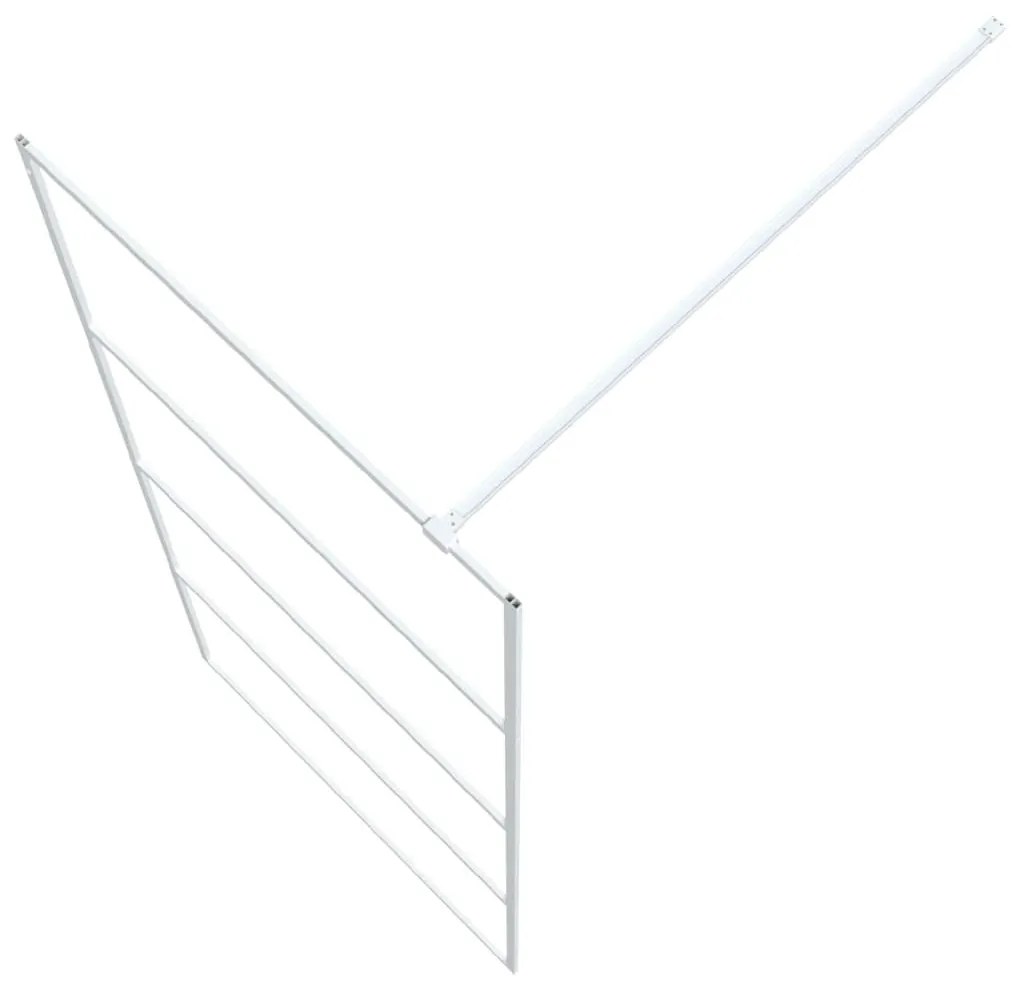 Divisória de chuveiro branco 90x195 cm vidro ESG transparente