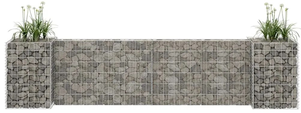 Gabião em forma de H fio de aço 260x40x60 cm