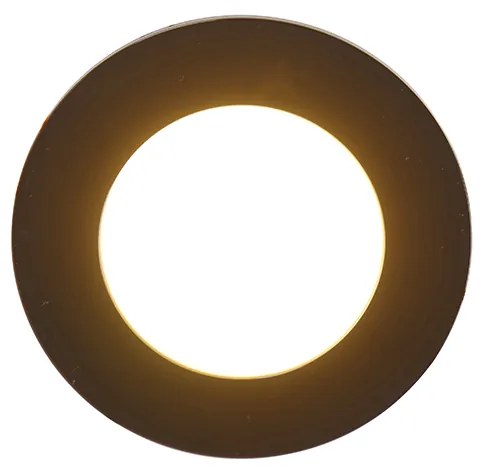 Conjunto de 6 focos embutidos pretos com LED regulável em 3 etapas IP65 - Blanca Moderno