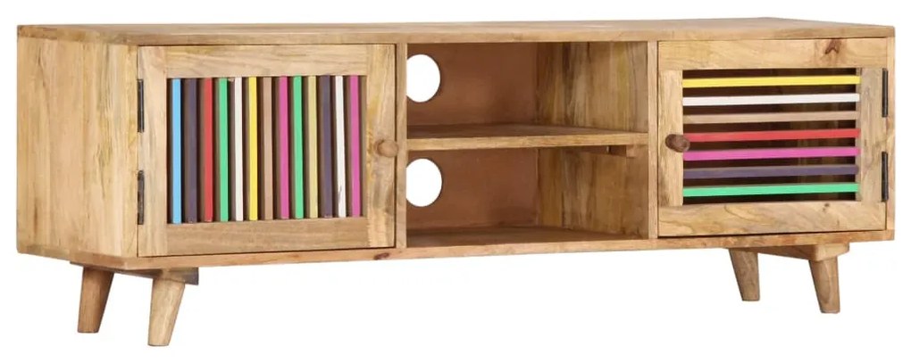 vidaXL Móvel de TV 120x30x40 cm madeira de mangueira maciça