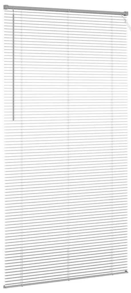 Persiana de Janela com cortinas Outros Manual Prata 80 x 130 cm Alumín