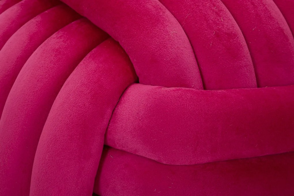 Puff Softy Fúcsia - Veludo Fúcsia - 45 cm x 45 cm x 45 cm