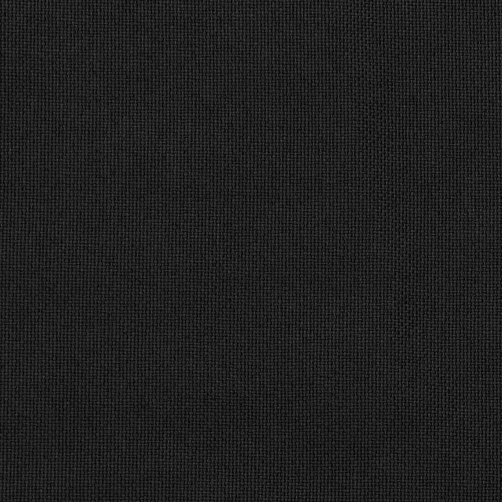 Cortina opaca aspeto de linho com ilhós 290x245 cm preto