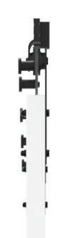 Porta Deslizante vidaXL com Conjunto de Ferragens Brancas 93x211 cm Ma