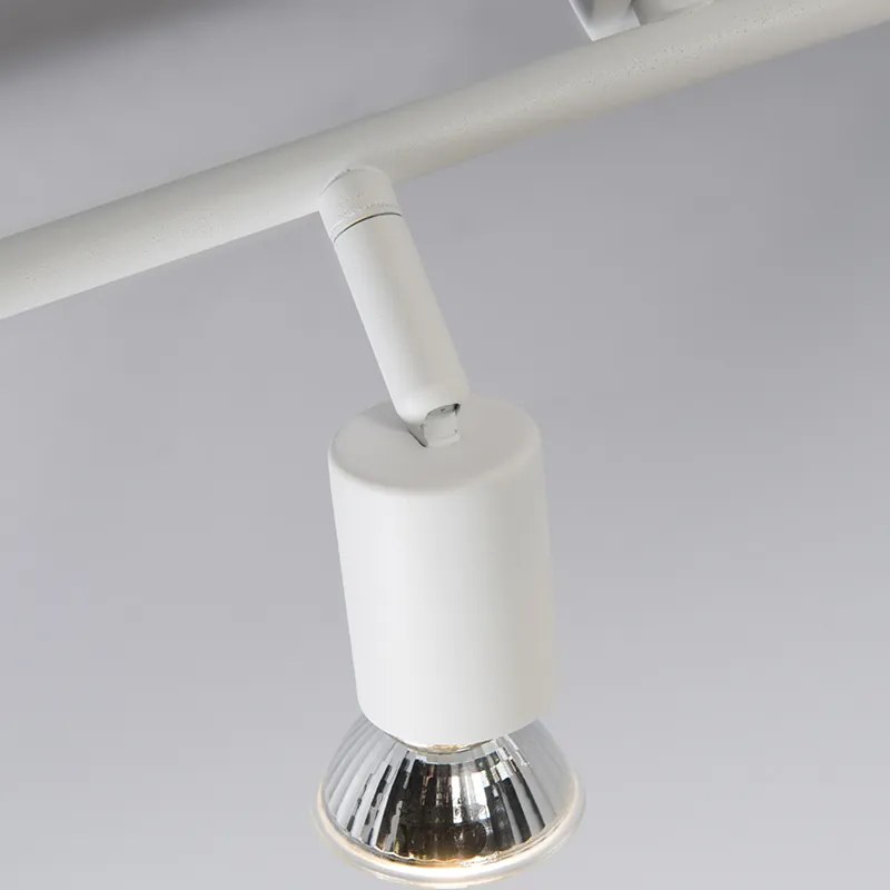 Foco moderno branco inclinável 4 luzes - Jeany Moderno