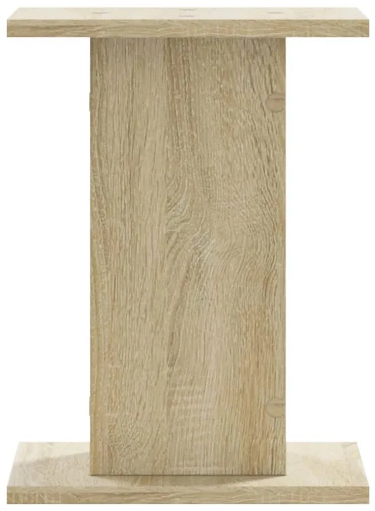 Suportes de colunas 2 pcs derivados madeira carvalho sonoma