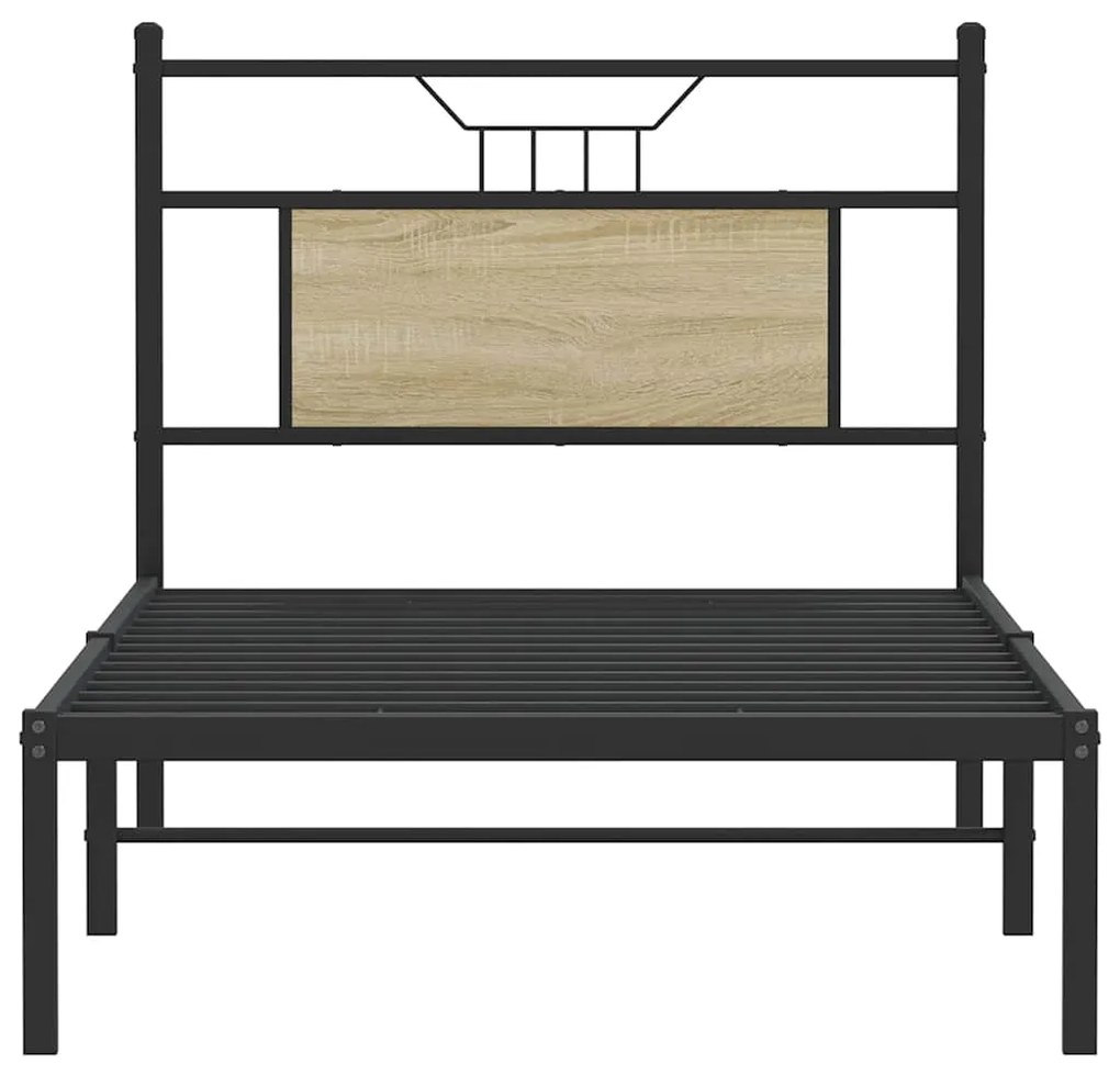 Estrutura cama s/ colchão derivados de madeira carvalho sonoma