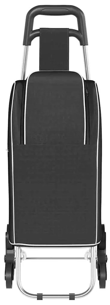 Carrinho de Compras vidaXL com Escada Preto 38 L