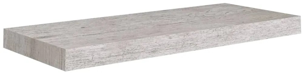 Prateleiras de parede 2 pcs 60x23,5x3,8cm MDF cinzento-cimento