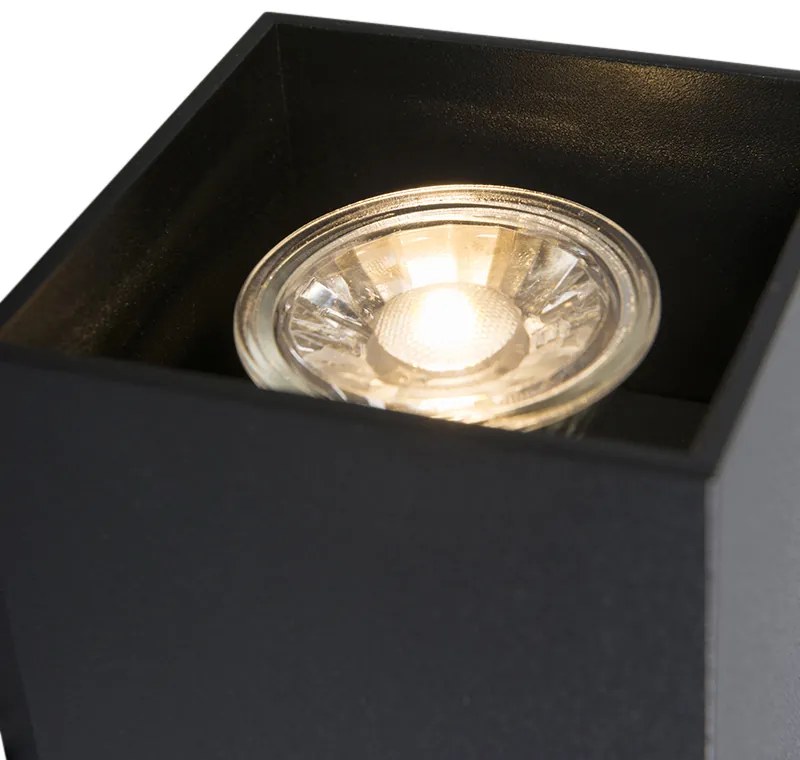 LED Candeeiro de parede inteligente moderno preto com 2 GU10 WiFi - Sandy Design,Moderno