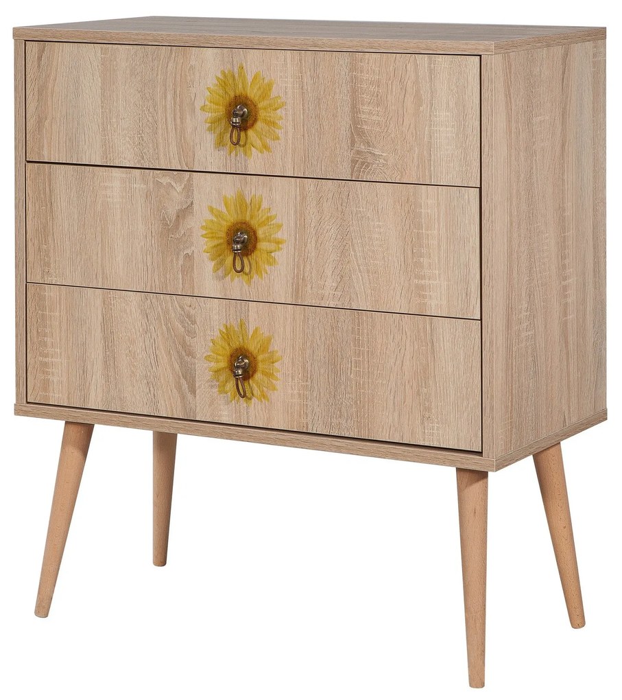 Cômoda City Trio – Multicolor – 80 cm x 89 cm x 40 cm