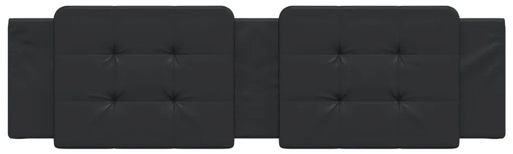 Almofadão de cabeceira 180 cm couro artificial preto