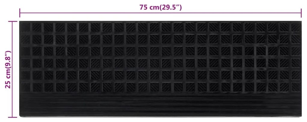 Tapetes para degraus de escada 10 pcs 25x75 cm borracha