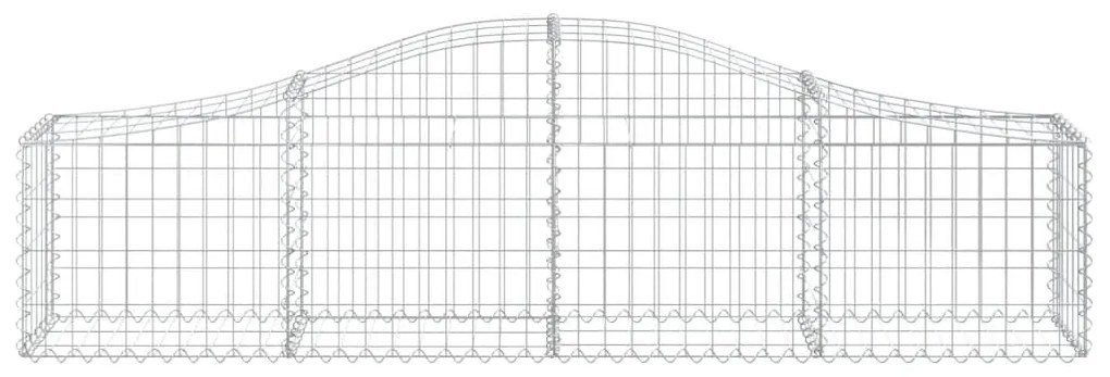 Cestos gabião arqueados 14pcs 200x30x40/60 cm ferro galvanizado