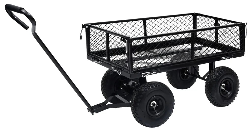 Carrinho de mão para jardim 250 kg preto