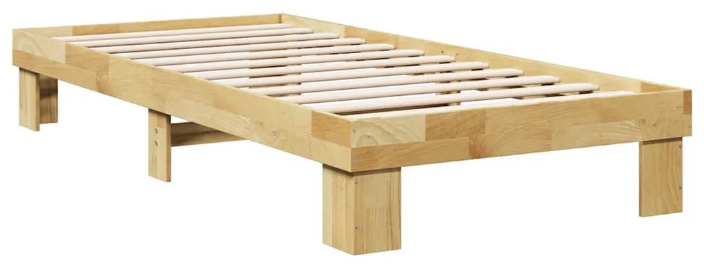 Estrutura de cama sem colchão 90x190 cm Carvalho de maciça