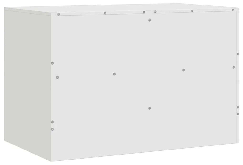 Móveis de TV 2 pcs 67x39x44 cm aço branco