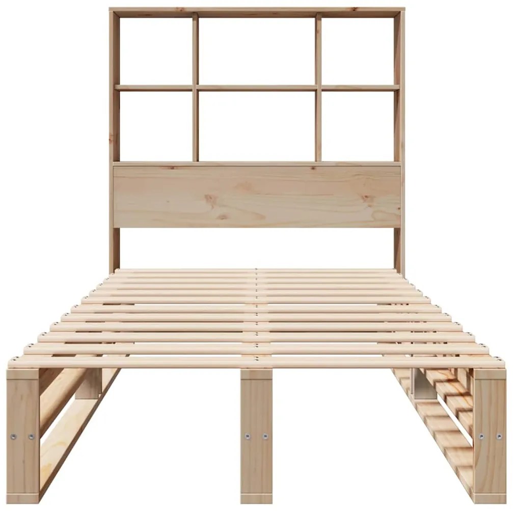Cama com estante sem colchão 90x190 cm madeira maciça