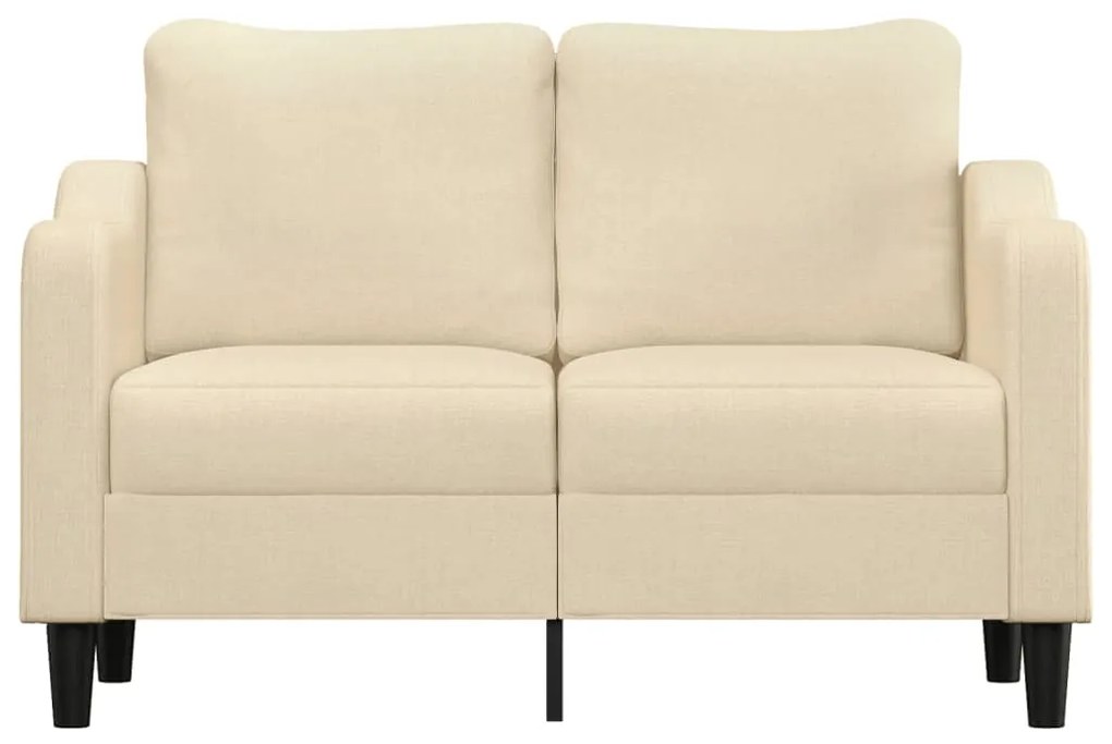 Sofá de 2 lugares tecido 120 cm cor creme
