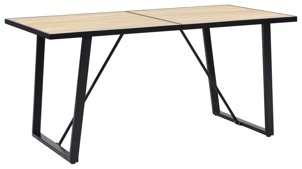 vidaXL Mesa de jantar 160x80x75 cm MDF cor carvalho