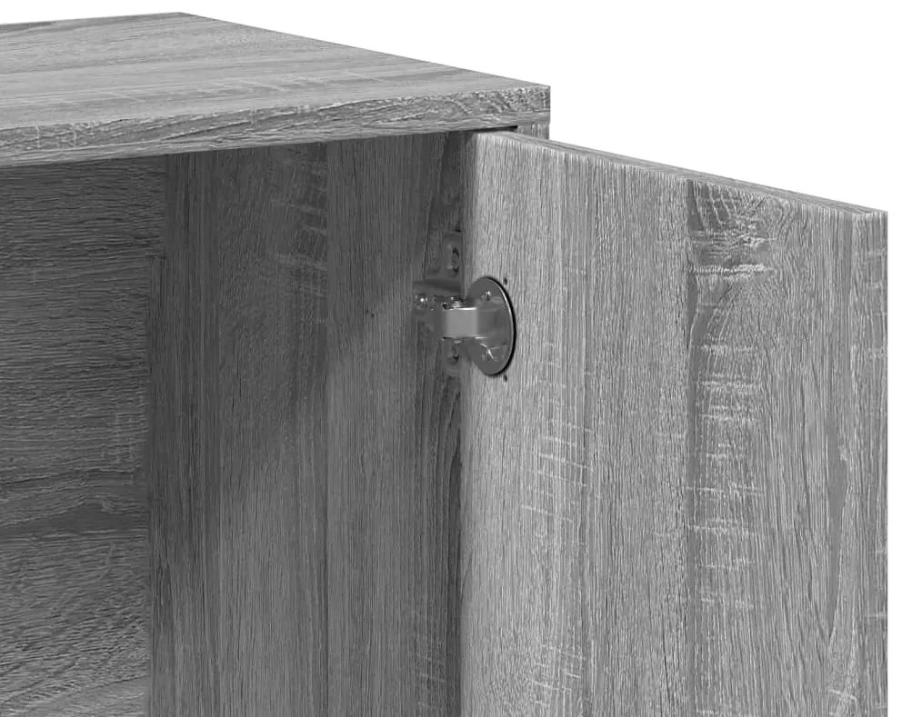 Aparadores 2 pcs 60x31x70 cm derivados madeira cinzento sonoma