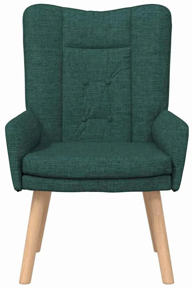Cadeira Relaxante vidaXL Verde Escuro em Tecido