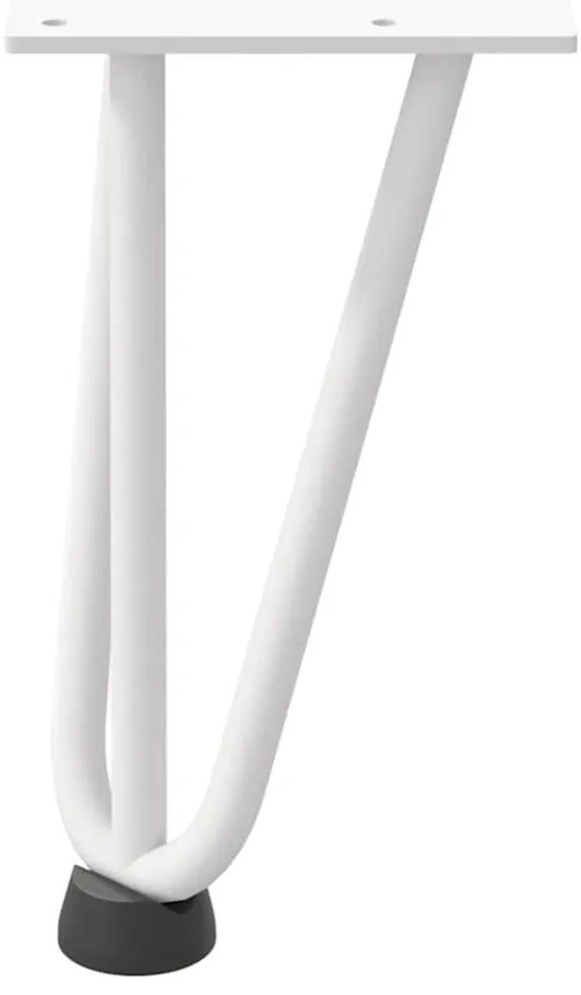 Pernas de grampo para mesa de centro 4 peças, branco, 20 cm, aço maciç