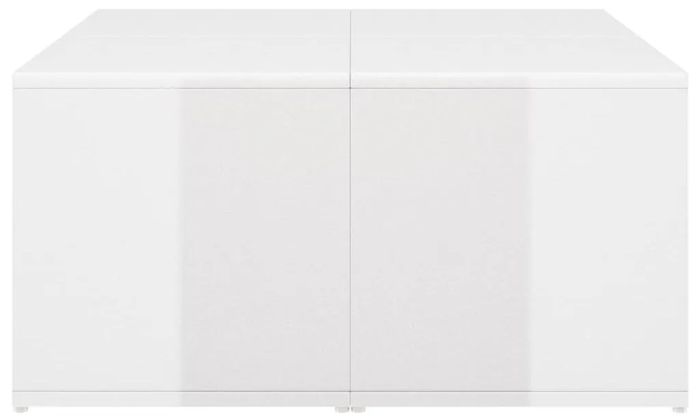 Mesas de centro 4pcs 33x33x33 cm contraplacado branco brilhante