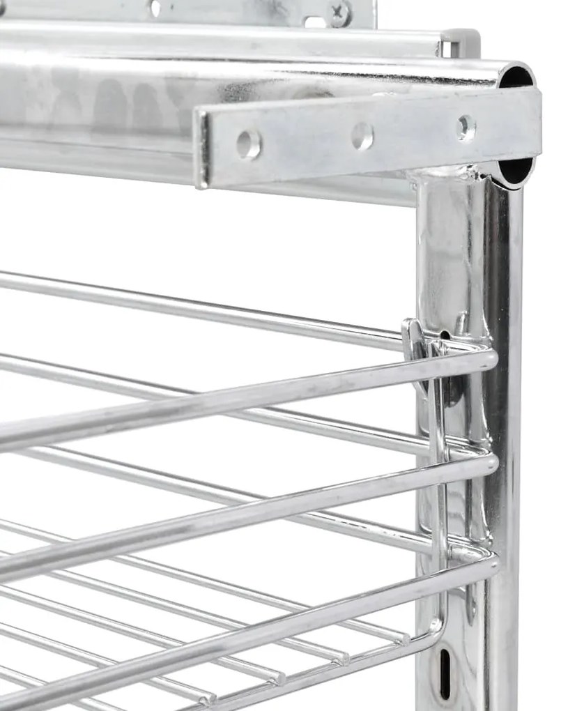 Unidade cestos arame para cozinha 3 pcs 47x35x56 cm prateado