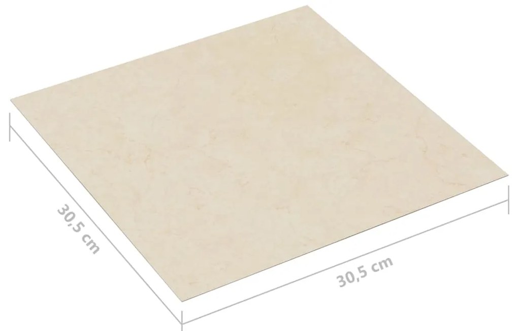 Tábuas de soalho autoadesivas 20 pcs 1,86 m² PVC bege