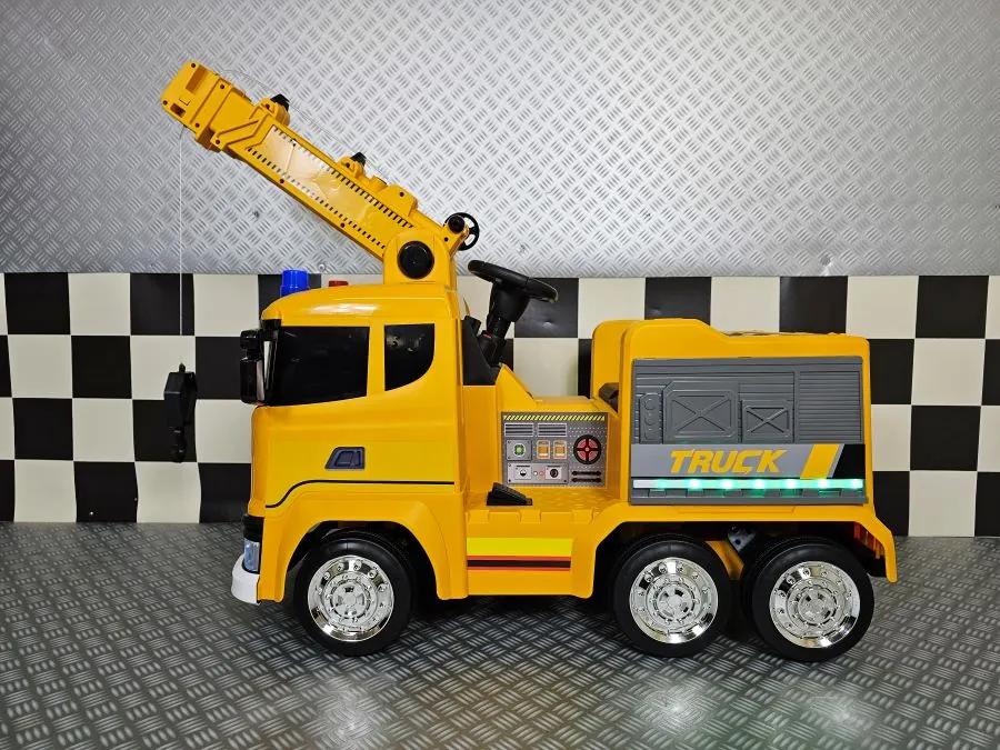 Camião elétrico Com Guindaste 12V Scania Amarelo